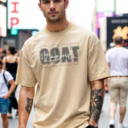 SMARTEES Typography Printed Round Neck Cotton T-shirt-image-11