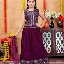 BAESD Girls Embroidered Ready to Wear Lehenga & Blouse With Dupatta-picture-35