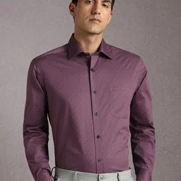 Louis Philippe Geometric Printed Long Sleeves Pure Cotton Formal Shirt-image-88