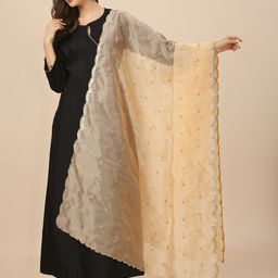 Dupatta Bazaar Embroidered Dupatta with Sequinned-13