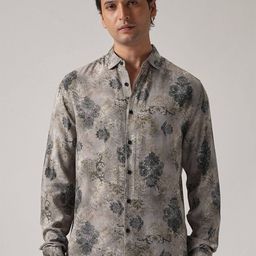 Banana Club Men Classic Slim Fit Floral Printed Casual Shirt-image-72
