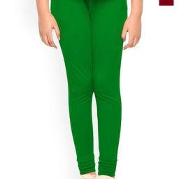 Tik Tok WEARS Girls Pack Of 2 Mid-Rise Churidar Length Leggings-image-71