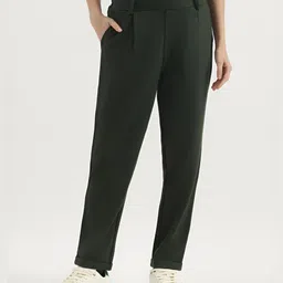 United Colors of Benetton Women Mid-Rise Regular Fit Pleated Trousers-picture-4