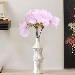 LITVERSE Pink 3 Pieces Hydrangea Artificial Flower-55