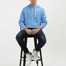 Tommy Hilfiger Men Solid Hooded Cotton Sweatshirt-image-78