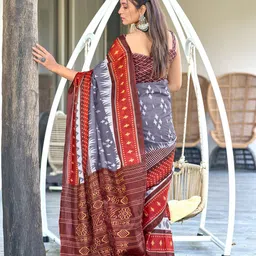 Anouk Bandhani Printed Pure Cotton Saree image 3