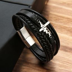 HOT AND BOLD Men Handcrafted Wraparound Bracelet-image-63
