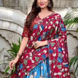 A TO Z CART Printed Ready to Wear Lehenga & Unstitched Blouse With Dupatta image 5