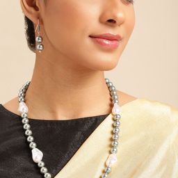 Anouk Silver-Plated Pearl Jewellery Set-55