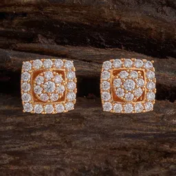 Kushal's Fashion Jewellery Gold Plated Zircon Studded Contemporary Studs Earrings-picture-45