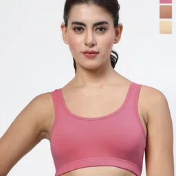 LILY Women Pack of 3 Full Coverage Non-Wired and Non Padded Bra-50