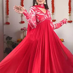 Siya Fashion Women Floral Printed Regular Mirror Work Kurta with Trousers & With Dupatta-picture-45