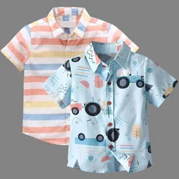 BAESD Boys Classic Opaque Printed Formal Shirt-picture-40
