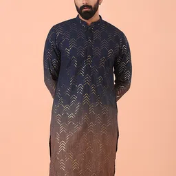 KISAH Men Embellished Regular Fit Sequinned Kurta-69