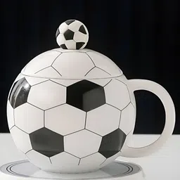 BonZeaL Black & White Checked Printed Ceramic Glossy Mug 400 ml-picture-47