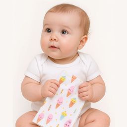 BAESD Set Of 6 Printed Muslin Cotton Baby Washcloths-33
