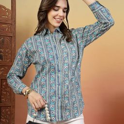 Anouk Rustic Women Ethnic Motifs Printed Cotton Shirt Style Top-picture-17
