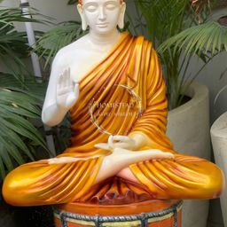 HOMESTEAD DECORE SOLUTION Multicoloured Buddha Figurine Showpiece-image-16