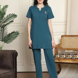 Indreams Women Kurti And Pyjamas Night suit-picture-39