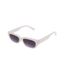 BAYBERRY Unisex Black Lens & White Oval Sunglasses with-picture-10