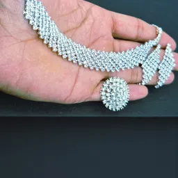 Divyanshi Collection Silver Jewellery Set-27