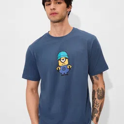 The Souled Store Men Minions Graphic Printed Round Neck Cotton T-shirt-9