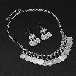 Peora Women Silver-Plated Coin Jewellery Set-picture-20