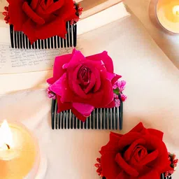 FEMMIBELLA Women Set of 3 Embellished Comb Pin-image-30