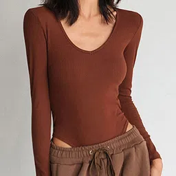 LULU & SKY V-Neck Bodysuit-picture-29