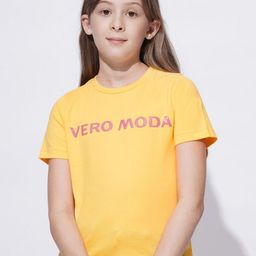Vero Moda Girls Typography Printed T-shirt-image-35