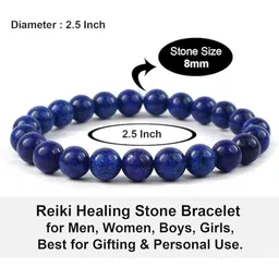 VIBESLE Unisex Artificial Beaded Elasticated Bracelet image 3