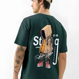 ANGERHOOD Graphic Hip Hop Printed Drop-Shoulder Sleeves Oversized Cotton T-shirt-picture-49