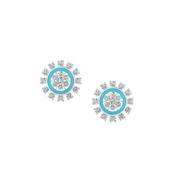 SHINE ETERNAL 14KT Gold Twirling Stars Stud Diamond Studded Earrings - 1.6 g-picture-42