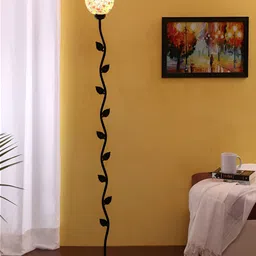 Devansh Black & Red Glass Leaf Floor Lamp image 3