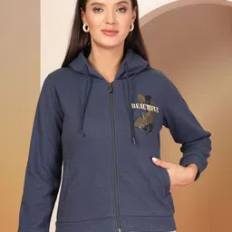 Thirty Threads Women Printed Hooded Sweatshirt-picture-4