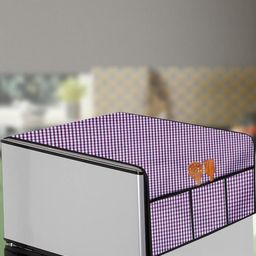 The Furnishing Tree Violet Plastic Refrigerator Cover-image-5