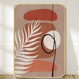 Livin'luxe Unisex White & Brown 1 Piece Wood Floral and Botanical Wall Paintings-picture-15