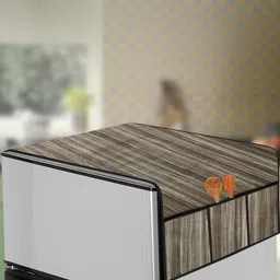 The Furnishing Tree Coffee Brown Printed Refrigerator Cover-image-59