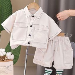 POP STREET KIDS Boys Short Sleeves Shirt With Shorts-image-76