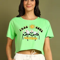 Moda Rapido Women Printed Drop-Shoulder Sleeves Bio Finish T-shirt-image-99