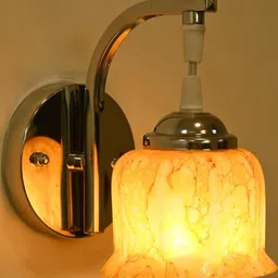 SOMIL Yellow Printed Glass Cylinder Shaped Wall Lamp-image-17