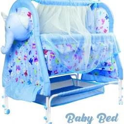 JUMBO CRADLE Premium quality Baby Bed with Strong frame and Soft Cushioning Standard crib-18