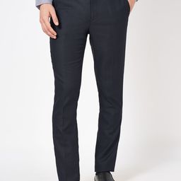 BYFORD by Pantaloons Men Solid Mid-Rise Slim Fit Formal Trousers-picture-31