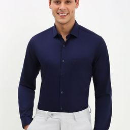 Allen Solly Men Spread Collar Solid Cotton Slim Fit Formal Shirt-image-54