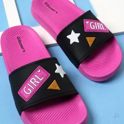 GLISSERS Kids GIRLS Embosed Sliders-51