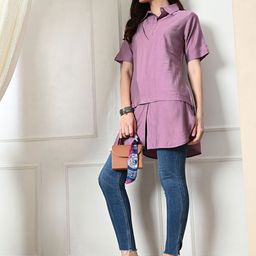 Myshka Mandarin Collar Top-44
