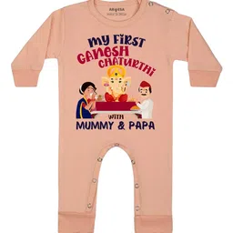 Arvesa My First Ganpati Printed Bodysuit-12