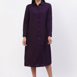 DELIS Georgette Shirt Midi Dress-image-34