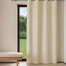 DDecor Beige Black Out Long Door Curtain-picture-23