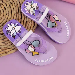 Kids Ville Girls Hello Kitty Printed Thong Flip Flops-image-87